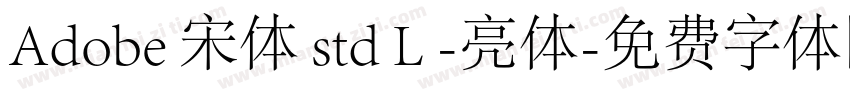 Adobe 宋体 std L -亮体字体转换